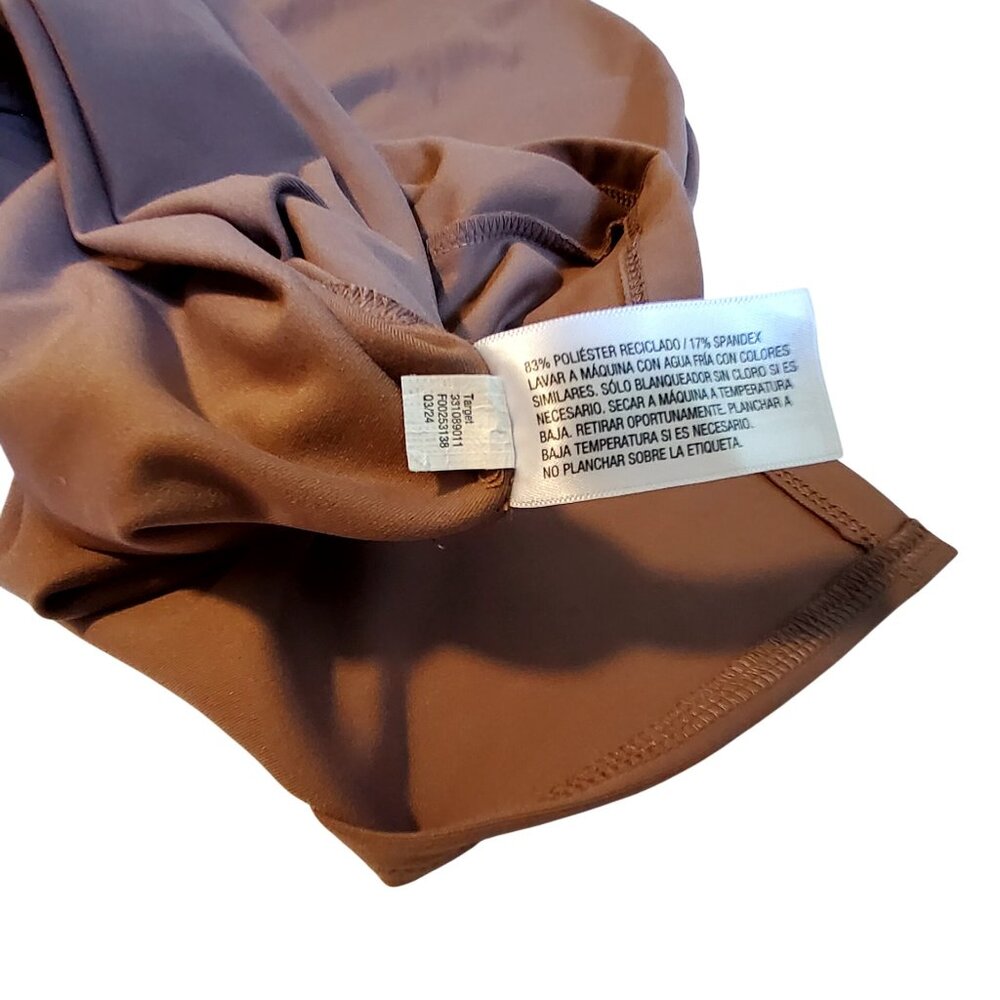 Wild Fable Long Sleeve Bodycon Maxi Dress In Brown With Back Slit detail Size M - Picture 8 of 13